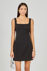 Dark Slate Gray Back Bow Sleeveless Mini Dress Mini Dress