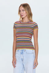 Selene Sweater Tee in Multi Stripe