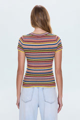 Selene Sweater Tee in Multi Stripe