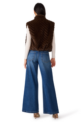 White Smoke Luxie Vest Faux Fur Vest