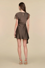 Tan Zina Ruched Mini Dress Mini Dress