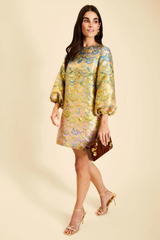 Bisque Rosanna Mini Dress in Gilded Marble Mini Dress