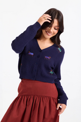 White Smoke Esme Embroidered Horse Cardigan Cardigan