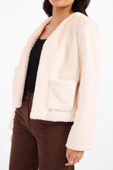 Misty Rose So So Soft Faux Fur Jacket Jacket