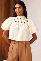 Light Gray Quinn Blouse Blouse