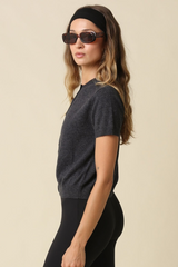 Light Gray Lydia Short Sleeve Cardigan Cardigan