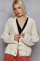 Gray Baker Chenille Cardigan Cardigan