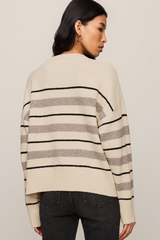Gray Cirrus Stripe Sweater Sweater
