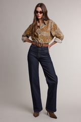 Rosy Brown Wild As The Wind Bandana Shirt Shirt
