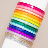 Light Gray Love Stack Resin Acrylic Bracelet Apparel & Accessories