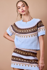 Tan Love At First Knit Jacquard Sweater Sweater