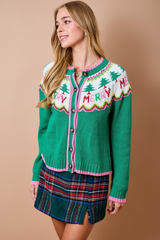 Tan The Merry Little Cardigan Sweater