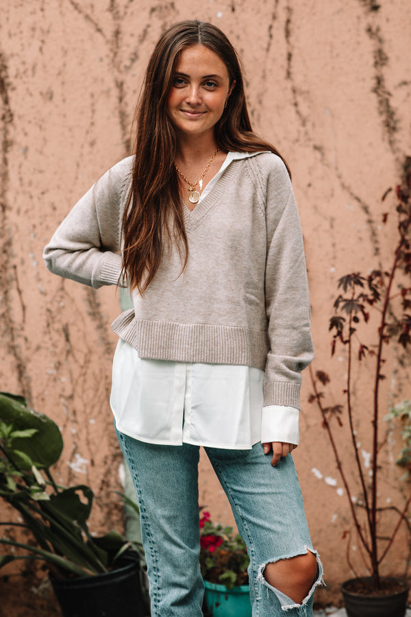 Rosy Brown Charli Sweater Top