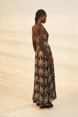 Wheat Abena Maxi Dress in Black White Tropical Maxi Dress