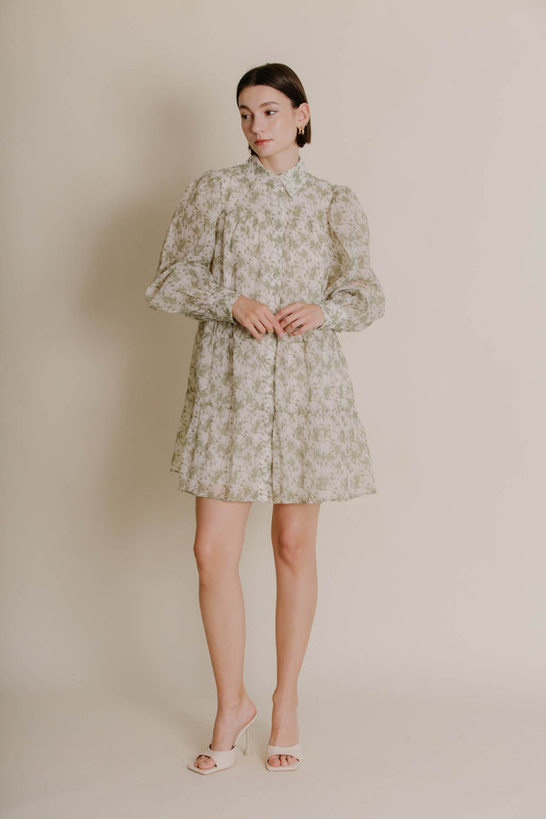 Dark Gray Covina Tiered Shirt Dress Mini Dress