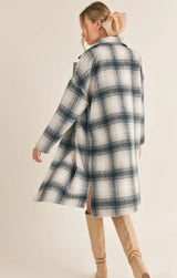 Light Gray Ellory Open Front Coat Jacket