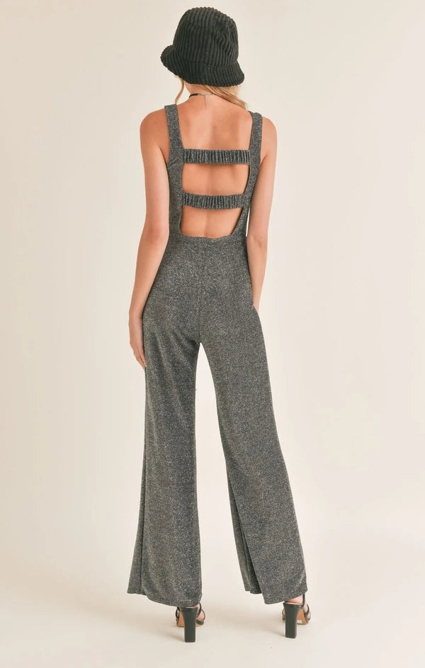 Antique White Shimmer in the Lights Jumpsuit Jumpsuit