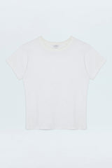 Alba Baby Tee in Le Blanc
