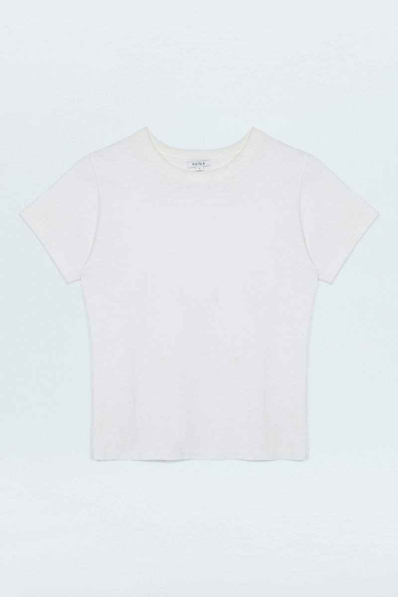 Alba Baby Tee in Le Blanc
