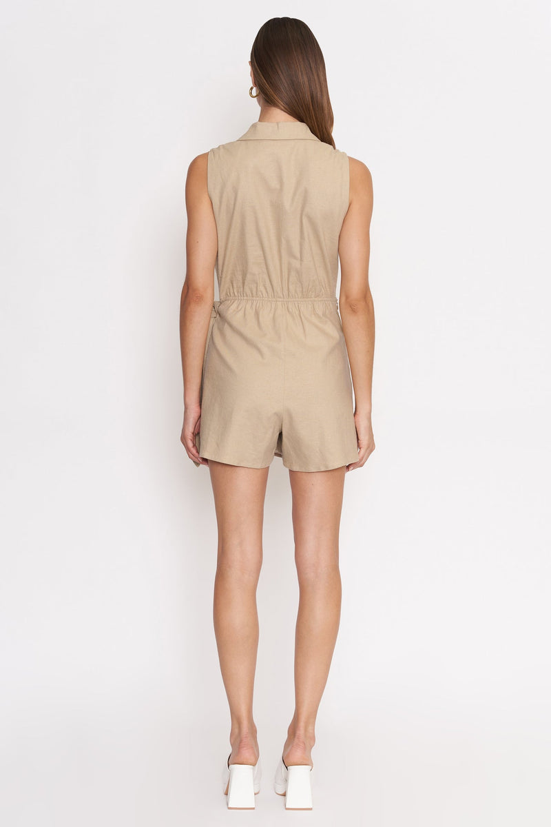 Beige Alyssa Romper Romper