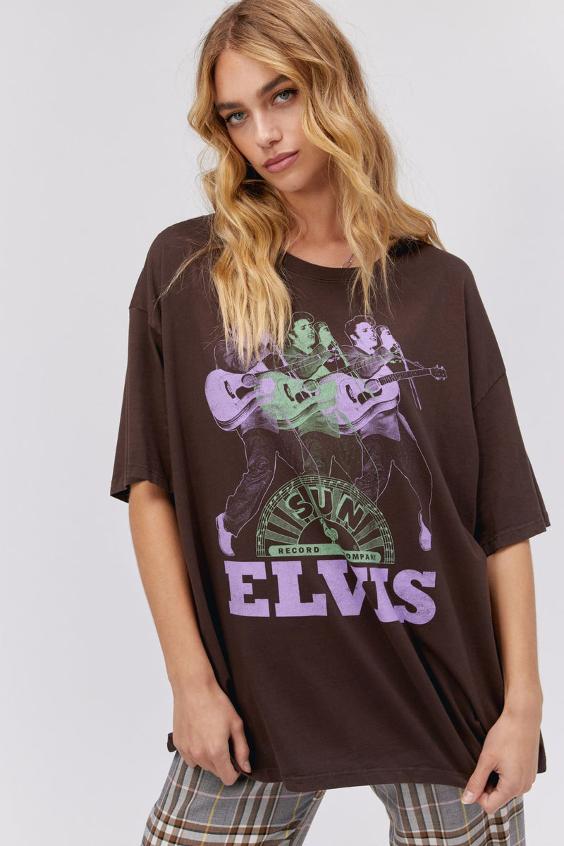 Dark Slate Gray Sun Records Elvis Tee Graphic Tee
