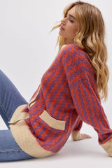 Light Gray Zig Zag Cardigan Cardigan