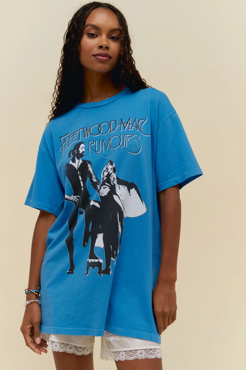 Light Gray Fleetwood Mac Rumors Tee Dress T-Shirt Dress