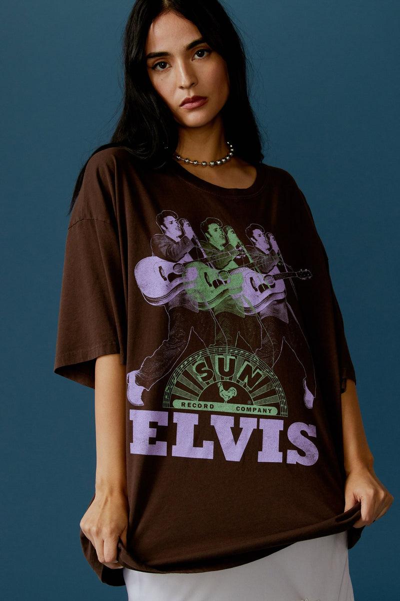 Dark Slate Gray Sun Records Elvis Tee Graphic Tee