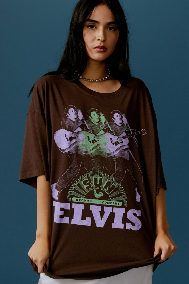 Dark Slate Gray Sun Records Elvis Tee Graphic Tee