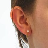 Sienna Pearl Mini Hoop Earrings