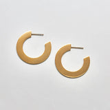 Light Gray Small Flat Hoops Earrings