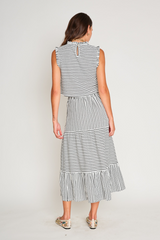 Maya Skirt in Black & White Stripe