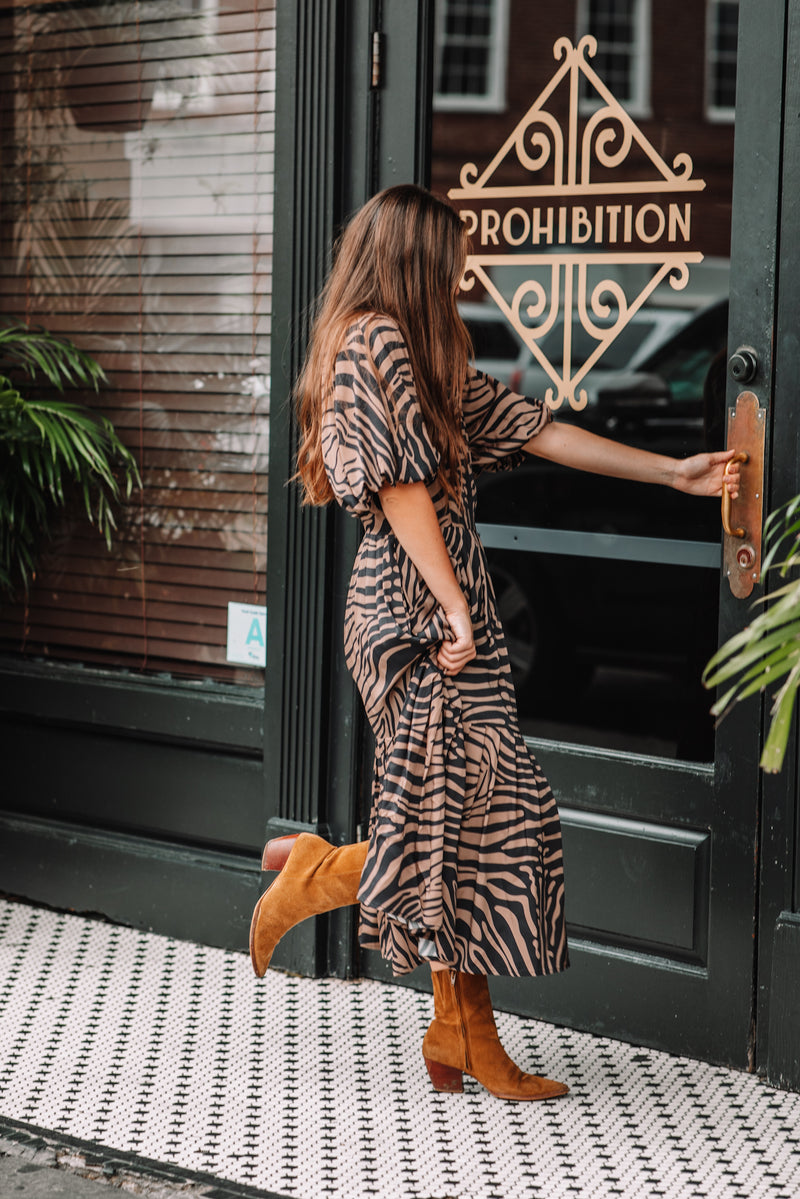 Dark Slate Gray Trudy Midi Dress Midi Dress