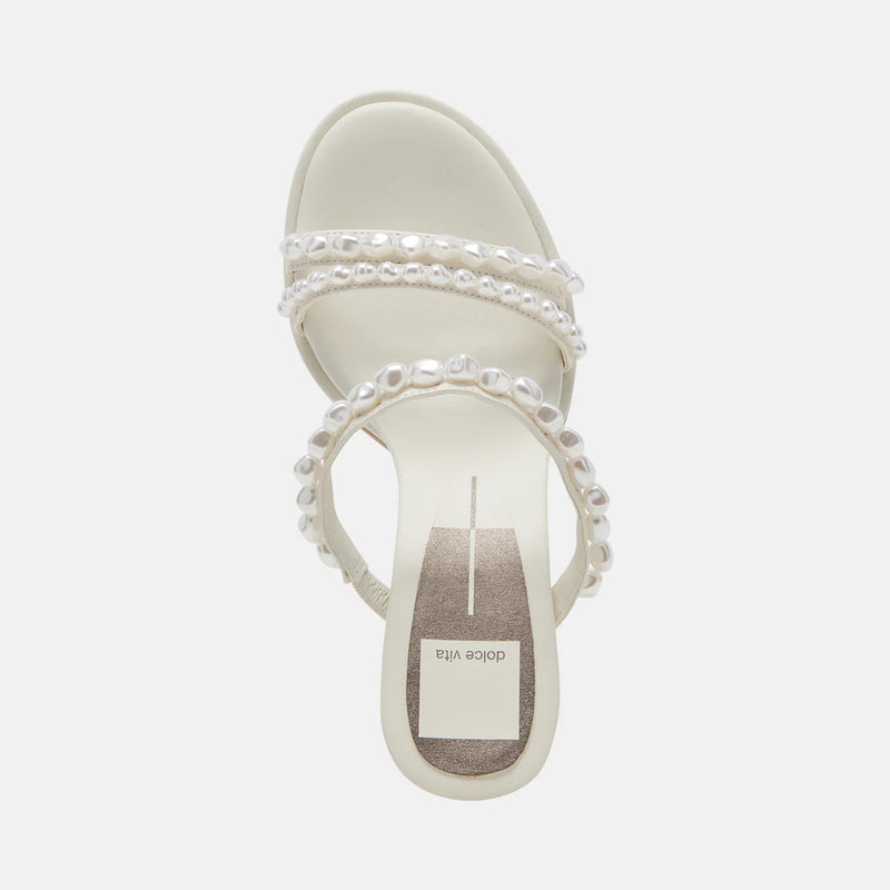 White Smoke Barrit Pearl Heels Heel