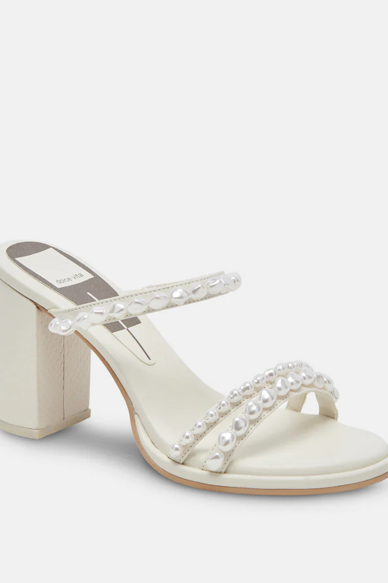 White Smoke Barrit Pearl Heels Heel