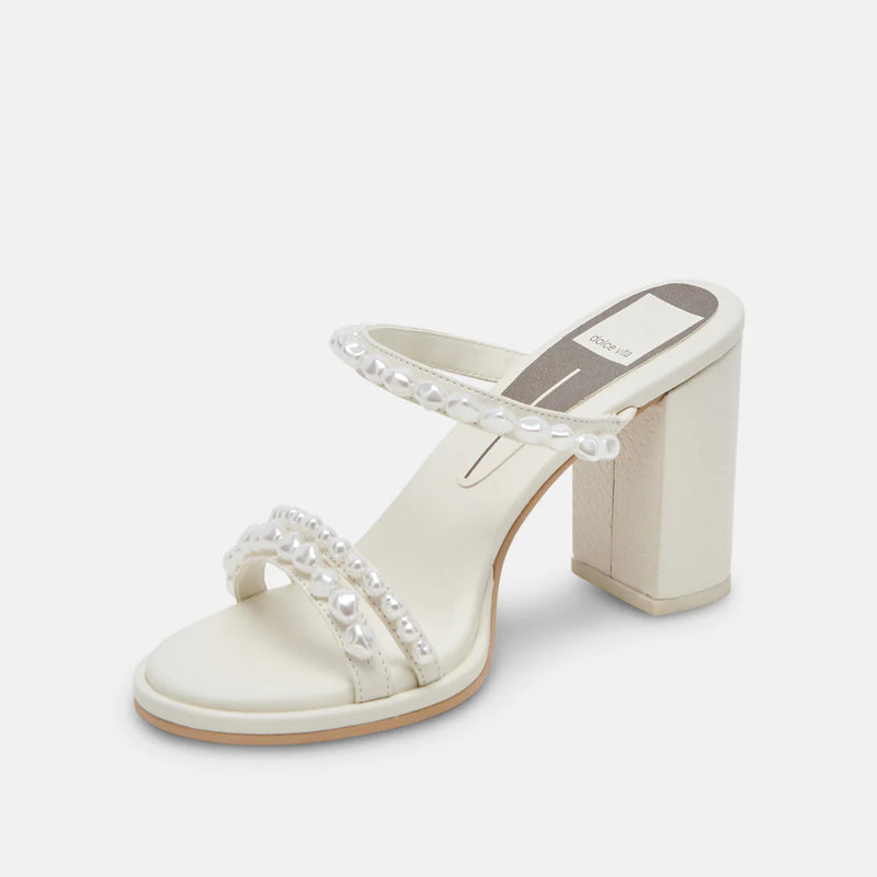 White Smoke Barrit Pearl Heels Heel