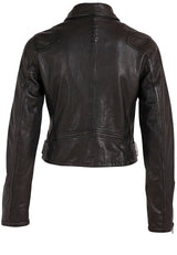 Dark Slate Gray Bita Leather Jacket Coats & Jackets
