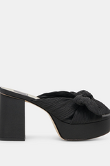 Dark Slate Gray Blair Heels | Onyx Satin Heel