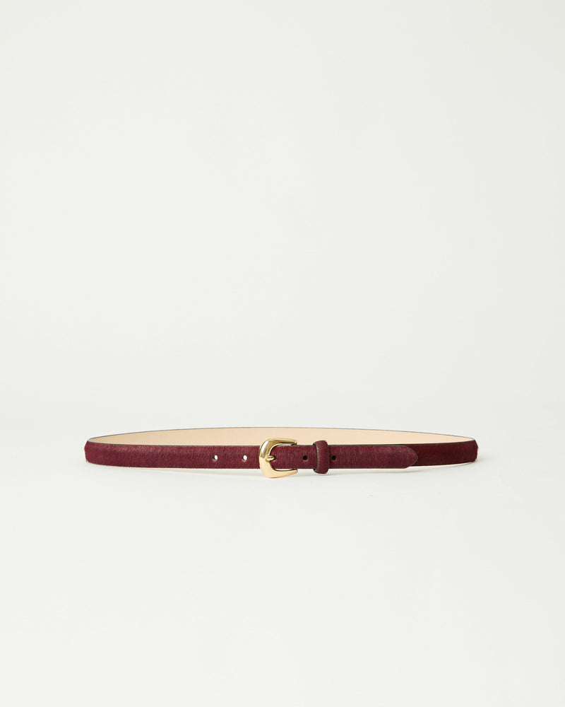 White Smoke Kennedy Mini Calf Hair Belt Belt