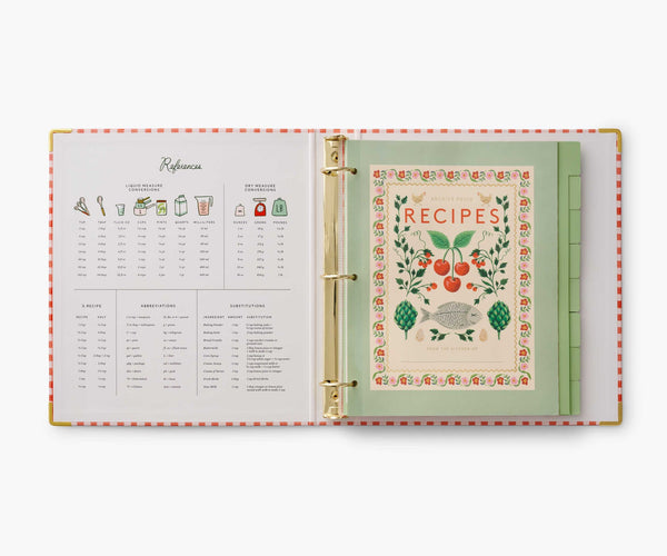 Beige Cherry Farm Recipe Binder Recipe Book