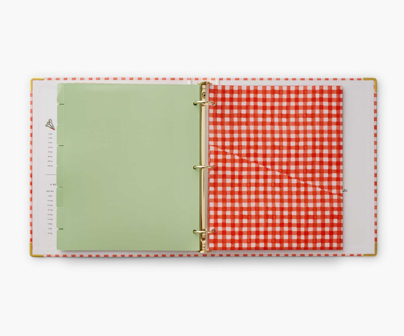 Beige Cherry Farm Recipe Binder Recipe Book