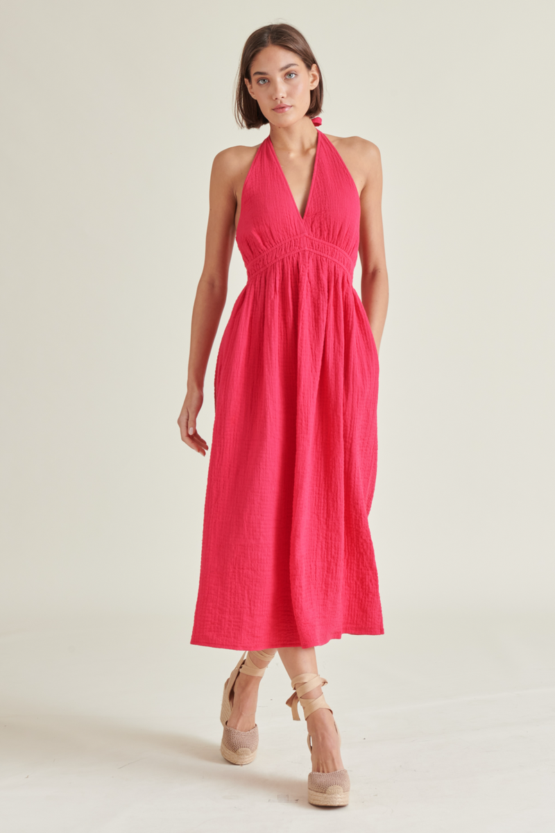Light Gray Piper Dress Midi Dress