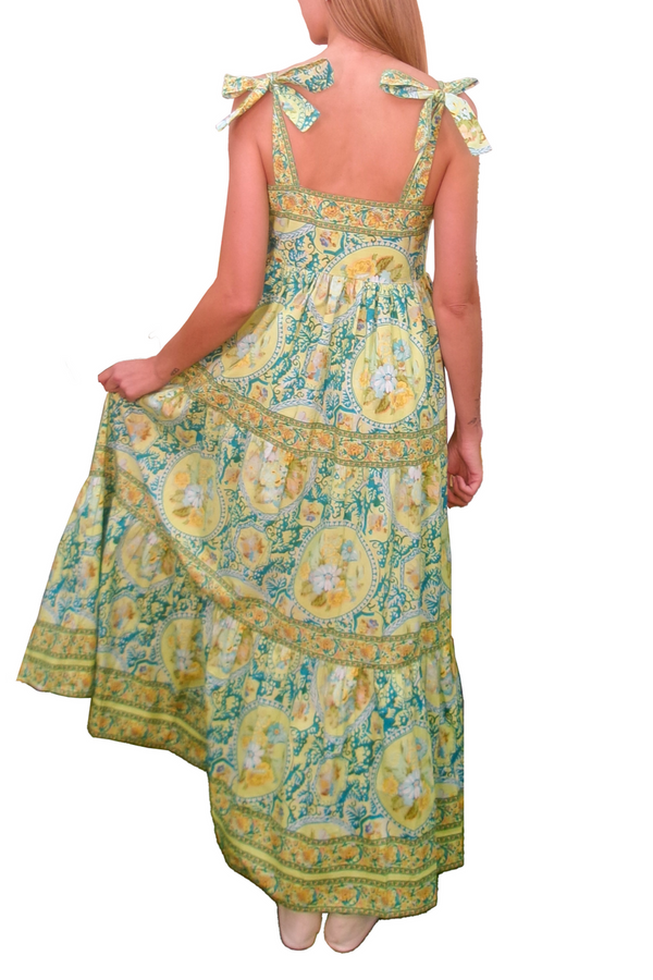Brinley Dress in Tresco Floral Pistacho