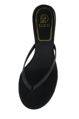 Black Brissa Kitten Heel Thong Sandal Heel