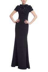 Dark Slate Gray Dana | Funnel Neck Gown Formal Dress