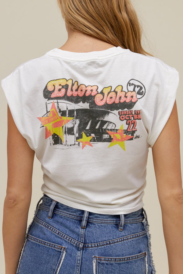 Gray Elton John Rocket Man '72 Banded Tee Graphic Tee