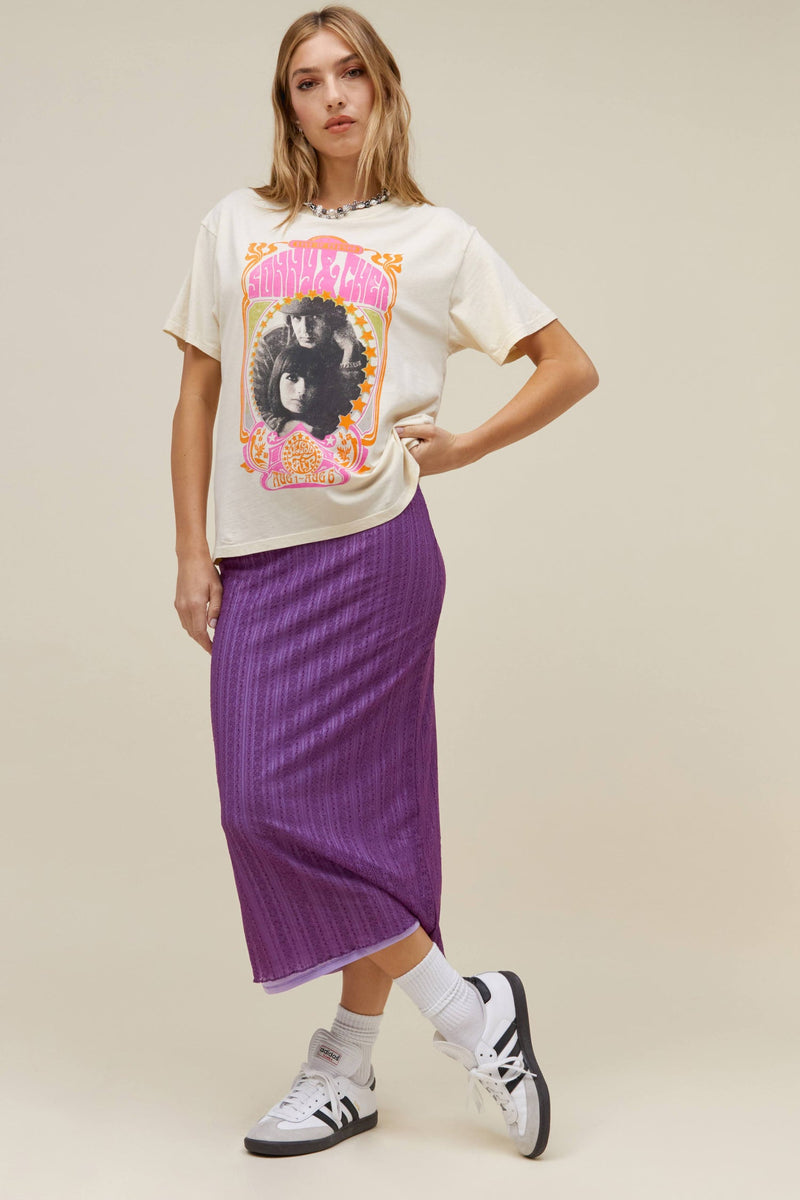 Light Gray Sonny & Cher Melody Fair Boyfriend Tee Shirts & Tops