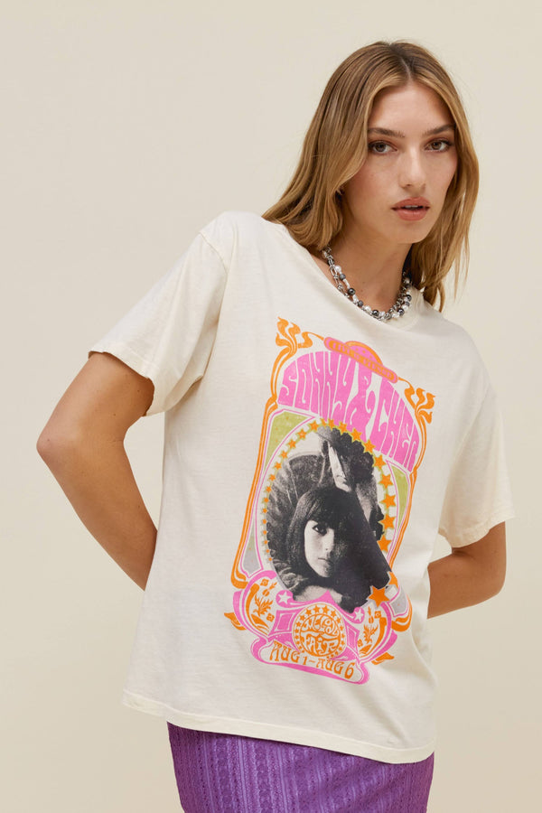 Light Gray Sonny & Cher Melody Fair Boyfriend Tee Shirts & Tops