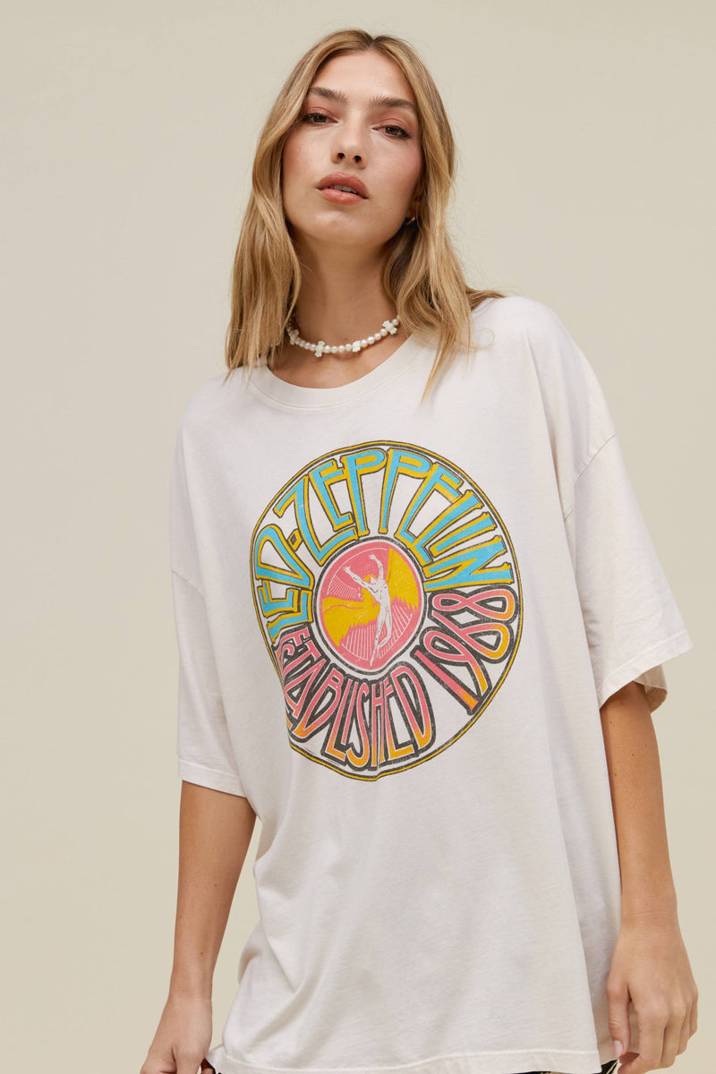 Light Gray Led Zeppelin 1968 Tee Graphic Tee