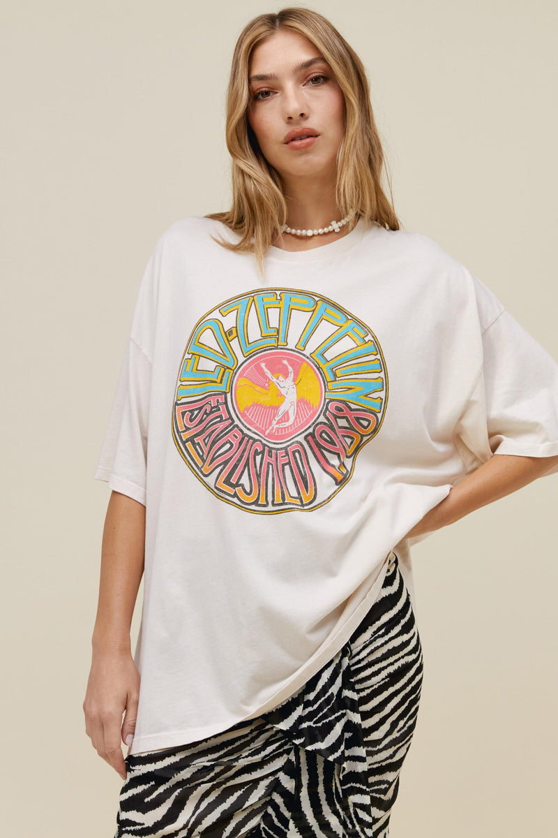 Light Gray Led Zeppelin 1968 Tee Graphic Tee